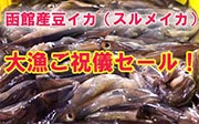 北海道函館産、豆イカ大漁ご祝儀セール