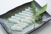 函館産赤イカ（ムラサキイカ）の刺身